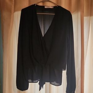 Justfab Black Women's Top 2x fits 1x better